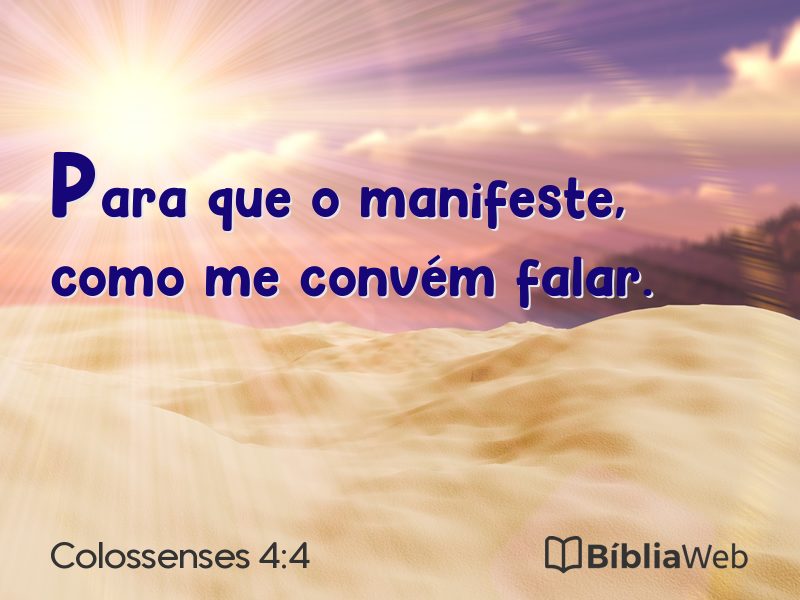 Colossenses 4:4 em imagem para compartilhar