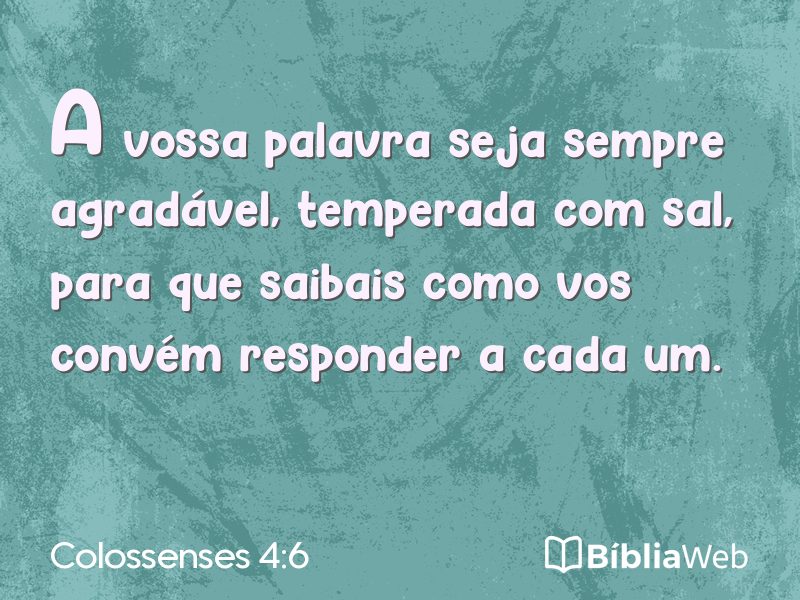 Colossenses 4:6 em imagem para compartilhar