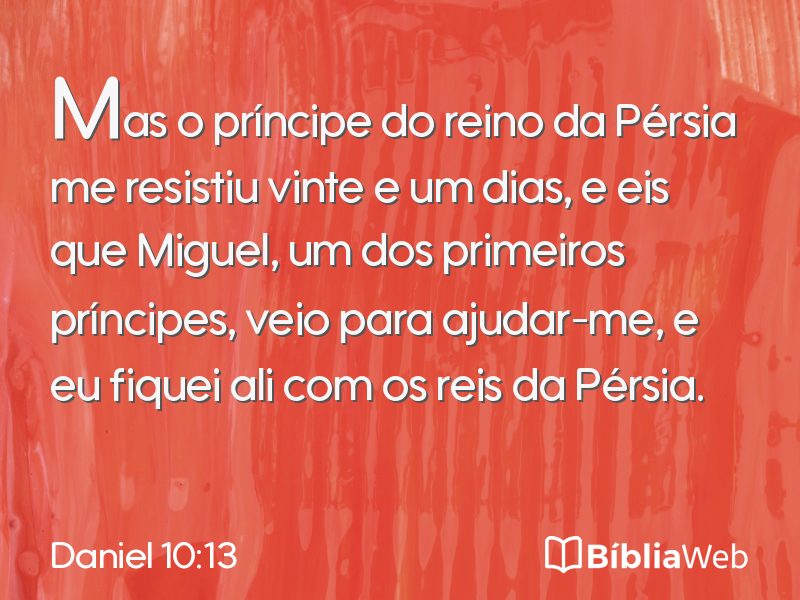 Daniel 10:13 em imagem para compartilhar