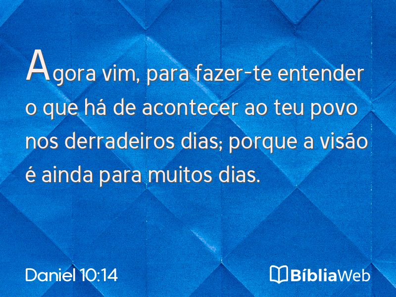 Daniel 10:14 em imagem para compartilhar