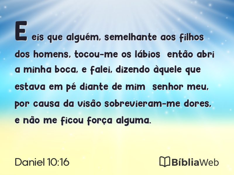 Daniel 10:16 em imagem para compartilhar