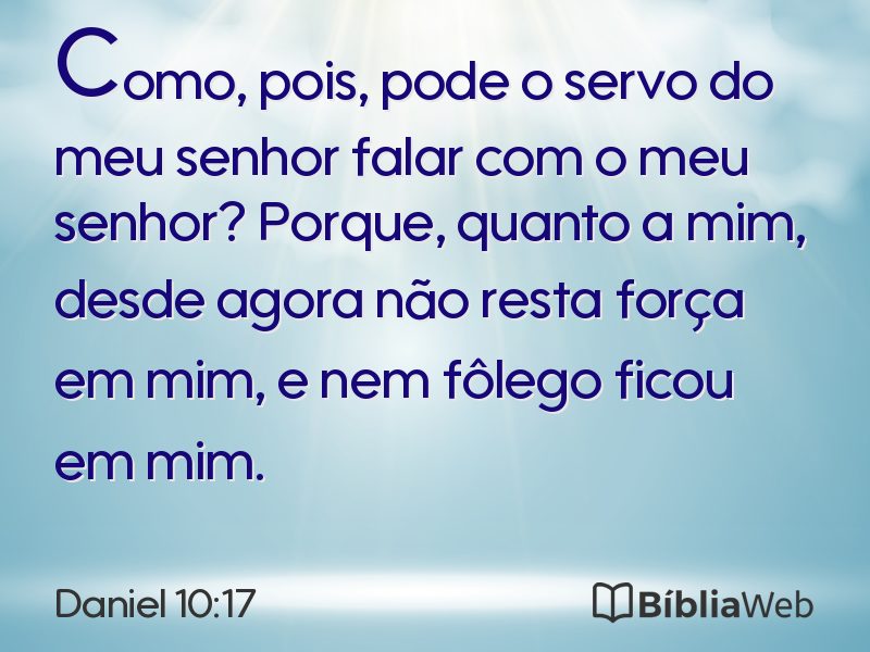 Daniel 10:17 em imagem para compartilhar
