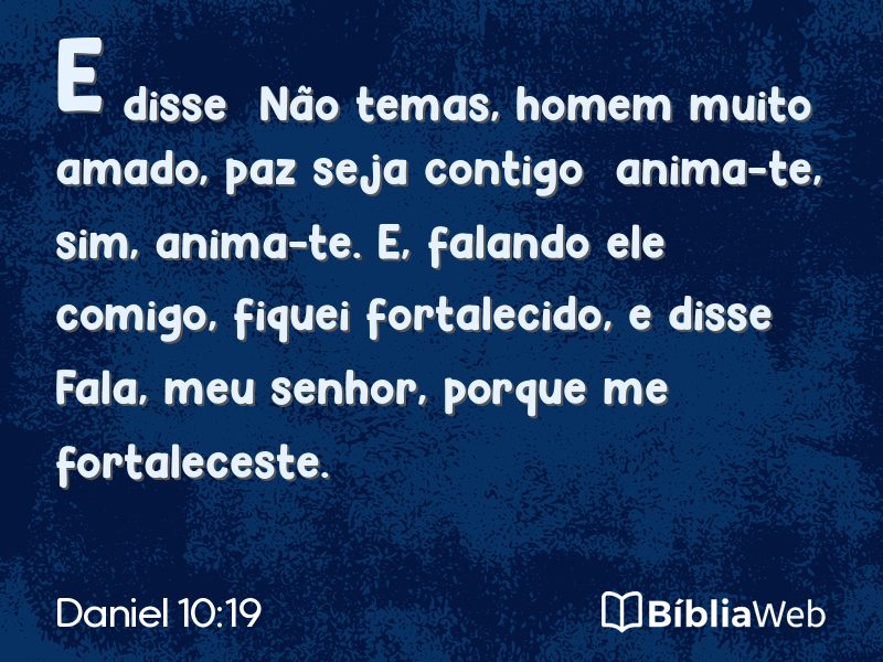 Daniel 10:19 em imagem para compartilhar