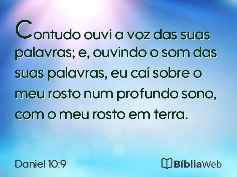Daniel 10:9 em imagem para compartilhar