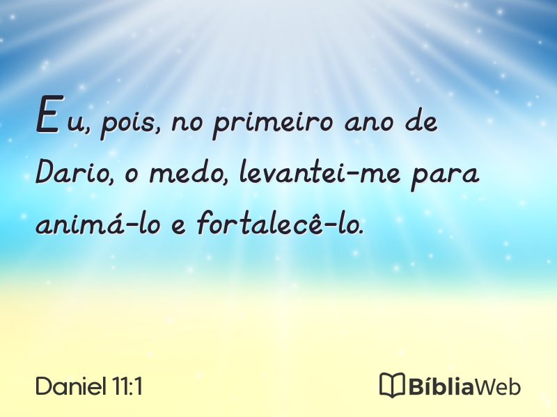 Daniel 11:1 em imagem para compartilhar