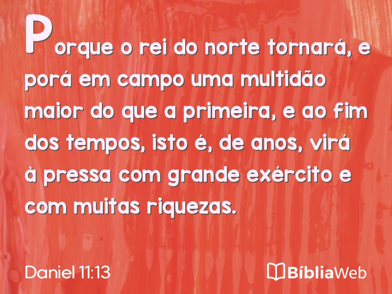 Daniel 11:13 em imagem para compartilhar