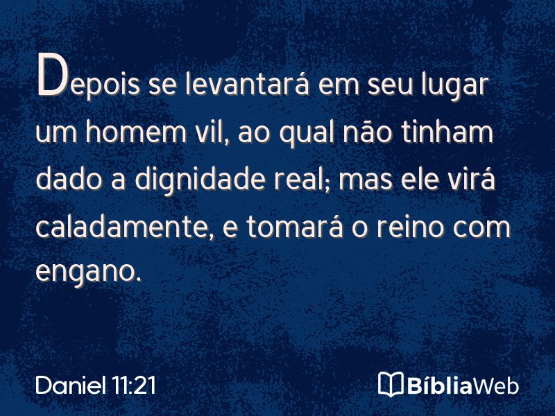 Daniel 11:21 em imagem para compartilhar