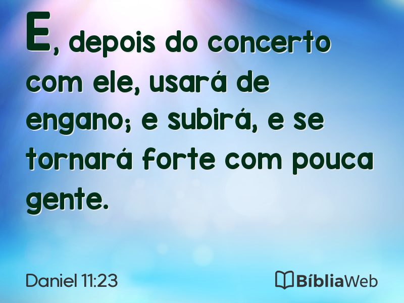Daniel 11:23 em imagem para compartilhar