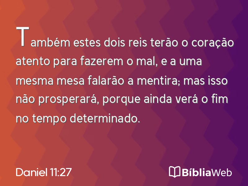 Daniel 11:27 em imagem para compartilhar