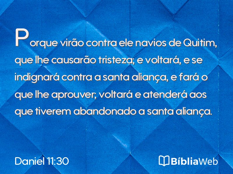 Daniel 11:30 em imagem para compartilhar