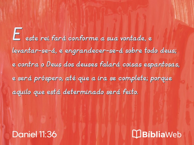 Daniel 11:36 em imagem para compartilhar