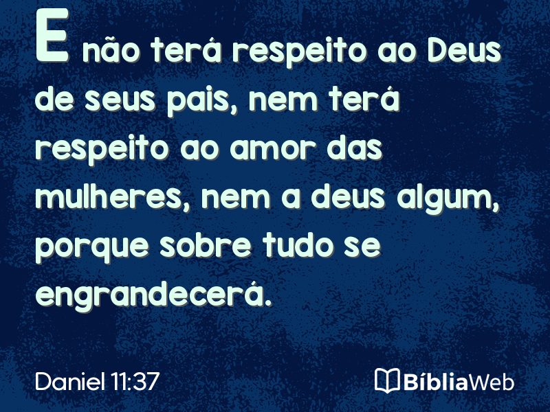 Daniel 11:37 em imagem para compartilhar