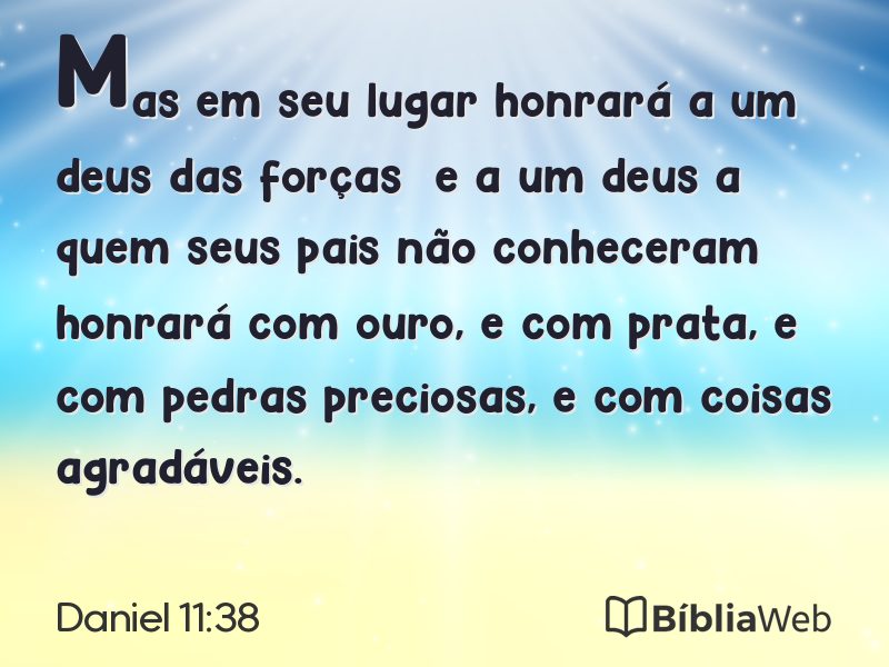 Daniel 11:38 em imagem para compartilhar