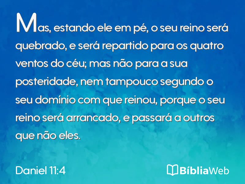 Daniel 11:4 em imagem para compartilhar