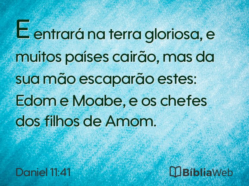 Daniel 11:41 em imagem para compartilhar