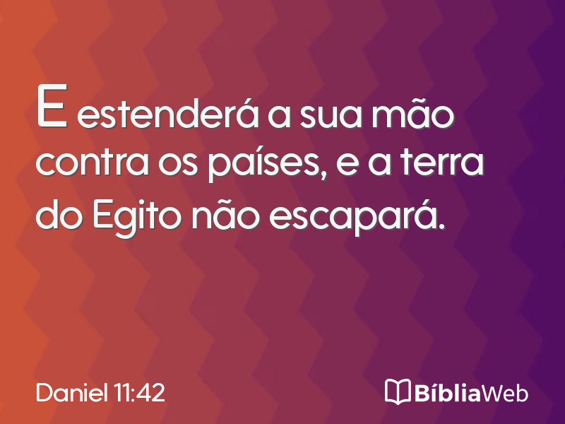 Daniel 11:42 em imagem para compartilhar