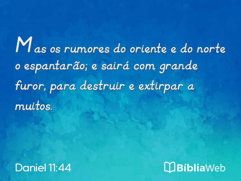 Daniel 11:44 em imagem para compartilhar