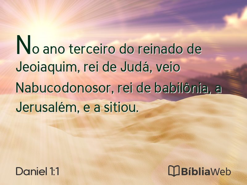 Daniel 1:1 em imagem para compartilhar