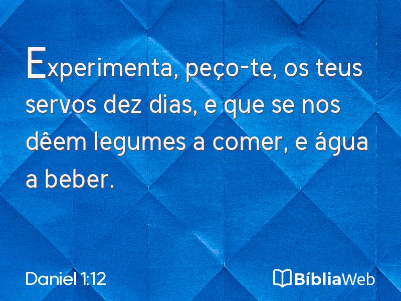 Daniel 1:12 em imagem para compartilhar