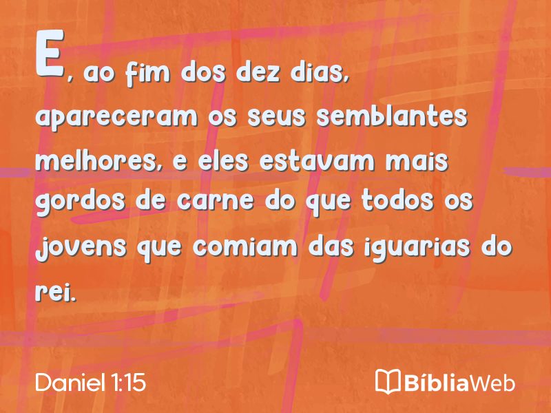 Daniel 1:15 em imagem para compartilhar