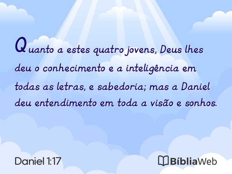 Daniel 1:17 em imagem para compartilhar