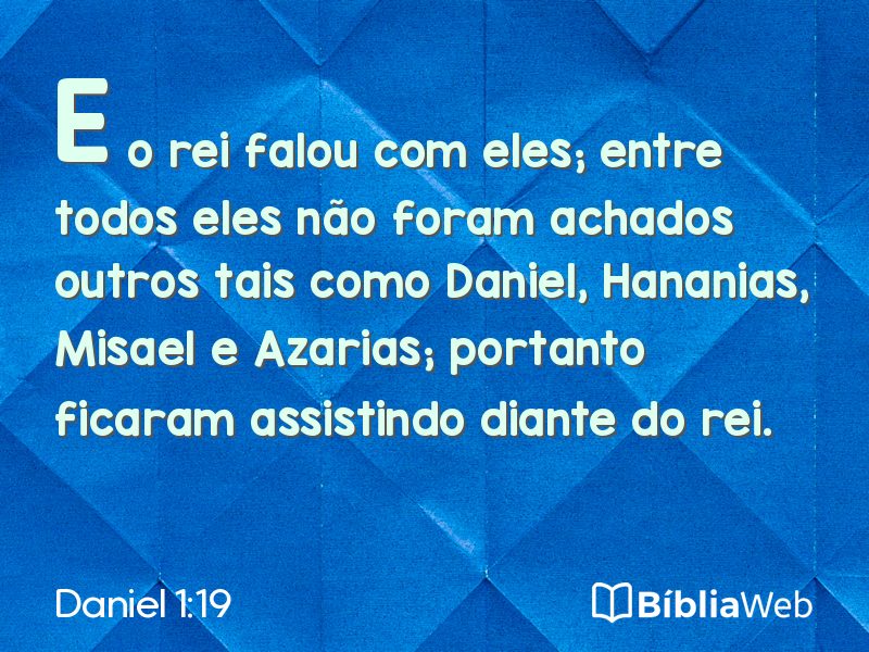 Daniel 1:19 em imagem para compartilhar
