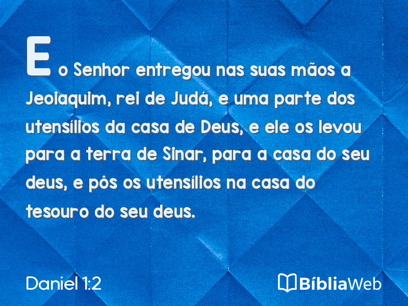 Daniel 1:2 em imagem para compartilhar