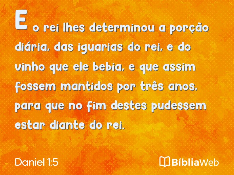 Daniel 1:5 em imagem para compartilhar