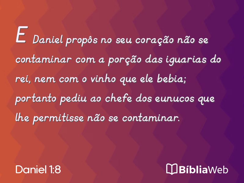Daniel 1:8 em imagem para compartilhar