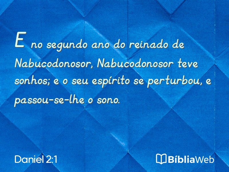 Daniel 2:1 em imagem para compartilhar