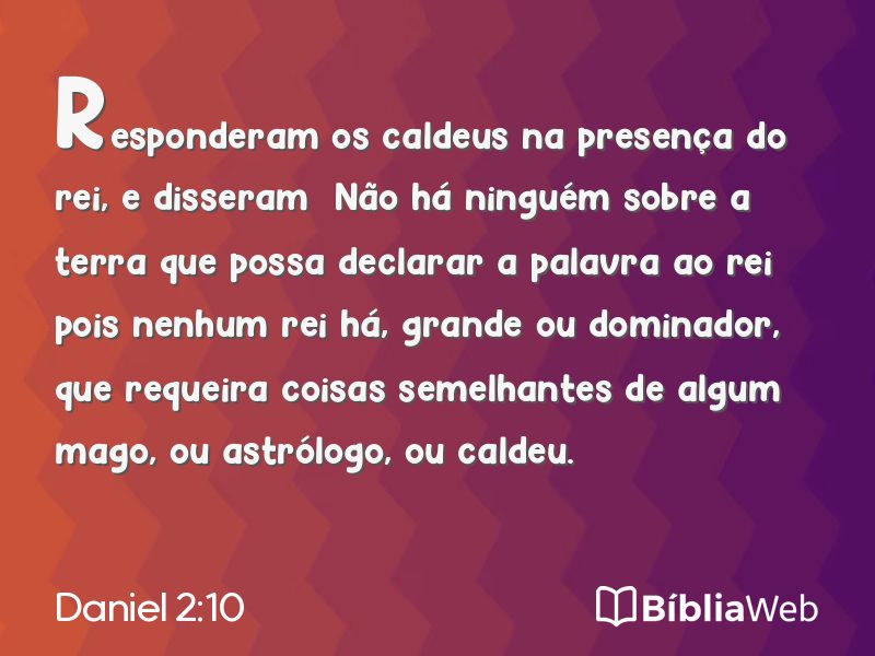 Daniel 2:10 em imagem para compartilhar