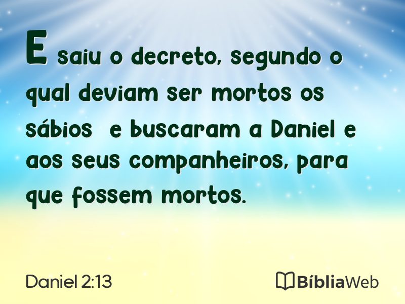 Daniel 2:13 em imagem para compartilhar
