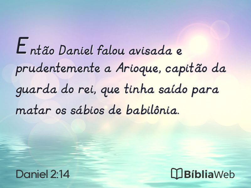 Daniel 2:14 em imagem para compartilhar