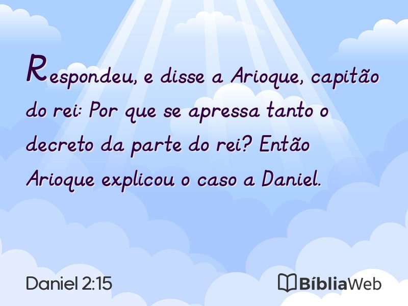 Daniel 2:15 em imagem para compartilhar