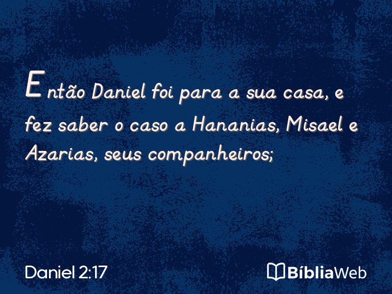 Daniel 2:17 em imagem para compartilhar