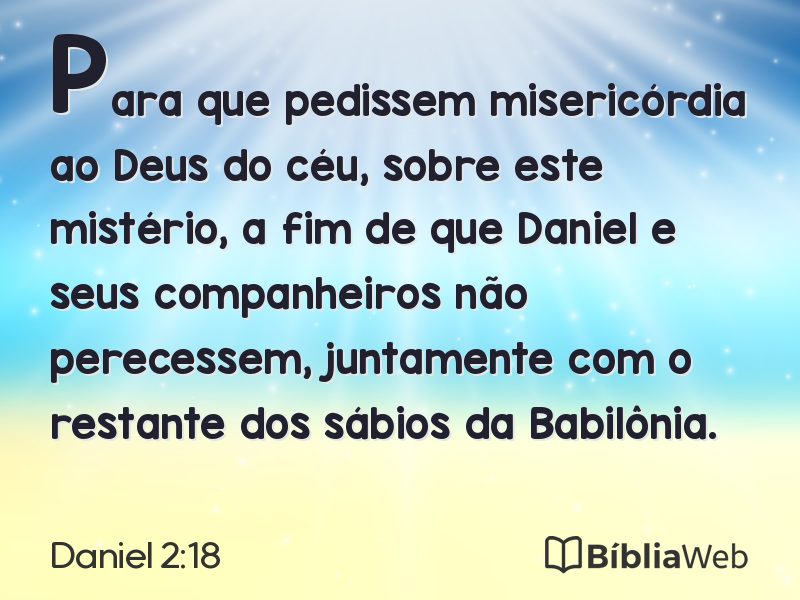 Daniel 2:18 em imagem para compartilhar