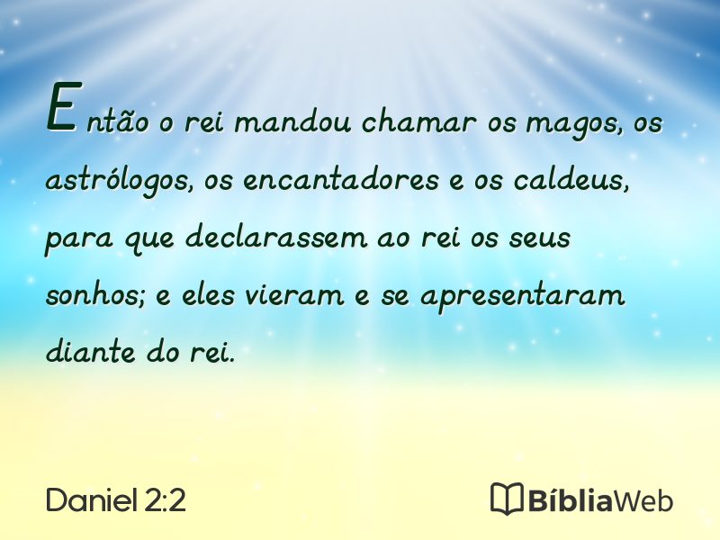 Daniel 2:2 em imagem para compartilhar