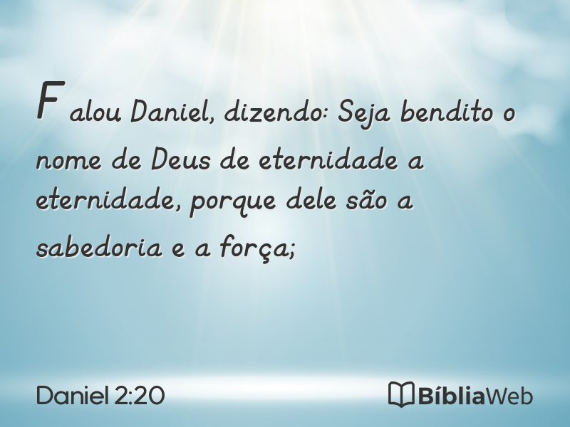 Daniel 2:20 em imagem para compartilhar