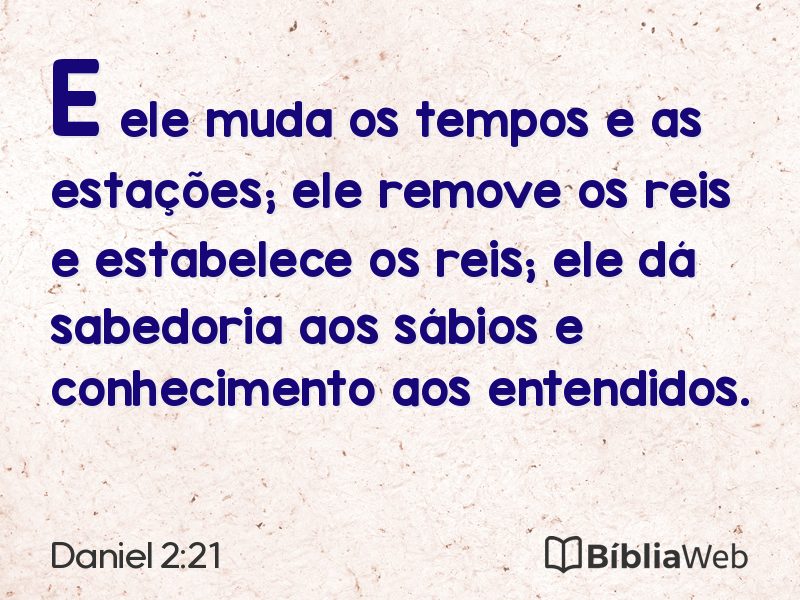 Daniel 2:21 em imagem para compartilhar