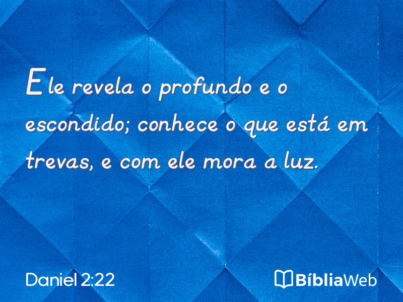 Daniel 2:22 em imagem para compartilhar