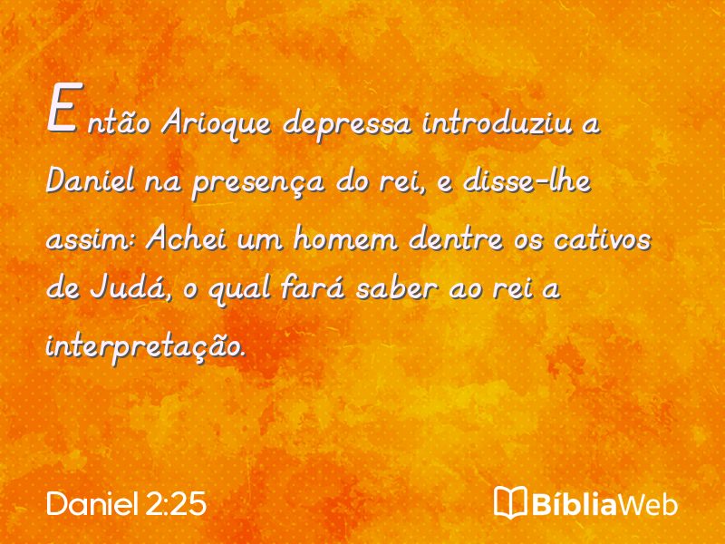 Daniel 2:25 em imagem para compartilhar