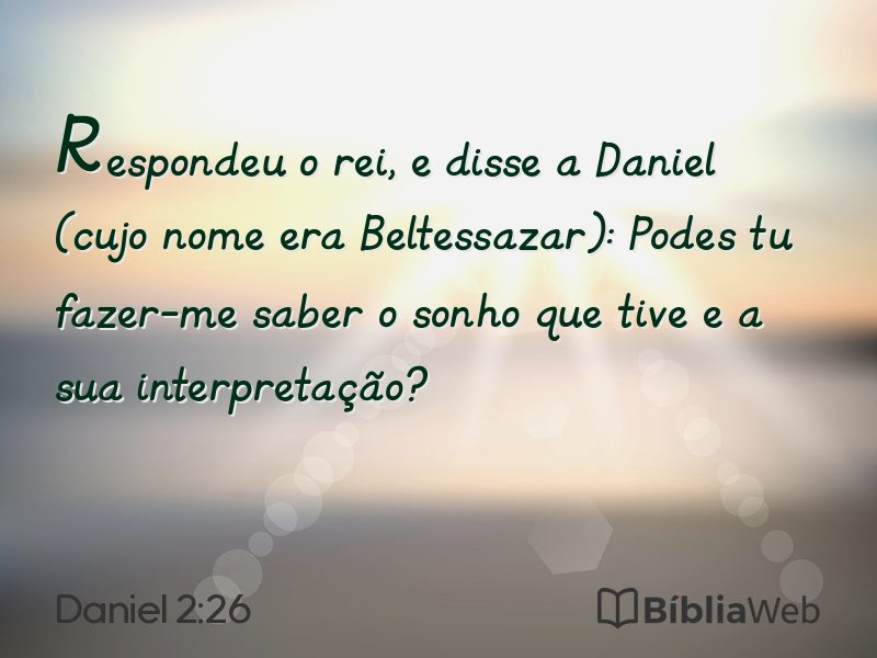 Daniel 2:26 em imagem para compartilhar
