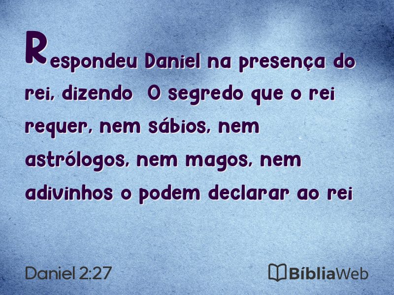 Daniel 2:27 em imagem para compartilhar
