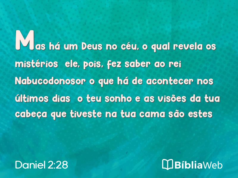 Daniel 2:28 em imagem para compartilhar