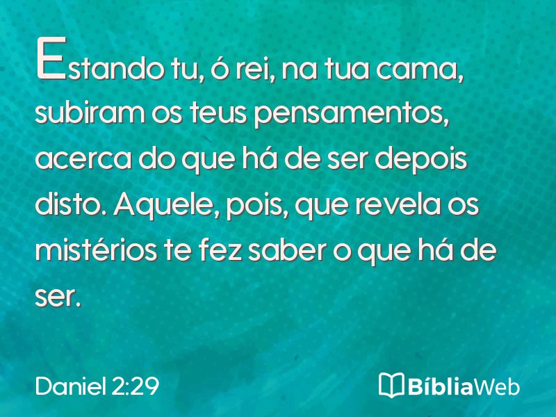Daniel 2:29 em imagem para compartilhar