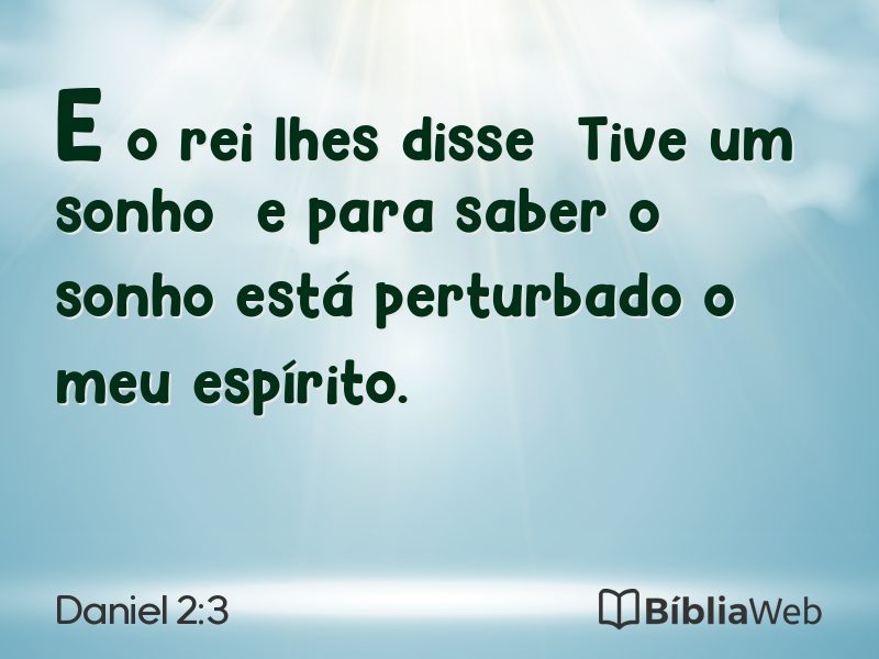 Daniel 2:3 em imagem para compartilhar
