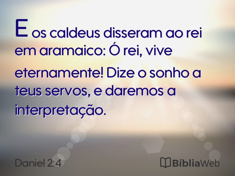 Daniel 2:4 em imagem para compartilhar