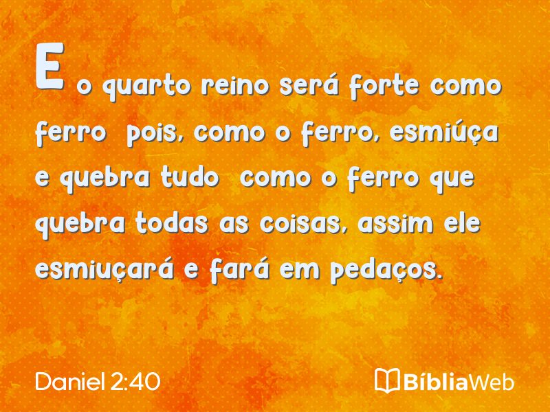 Daniel 2:40 em imagem para compartilhar