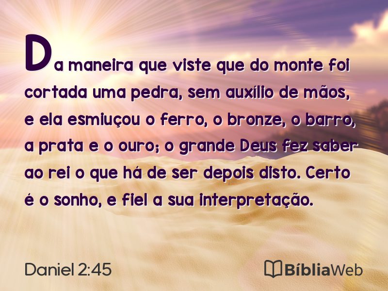 Daniel 2:45 em imagem para compartilhar