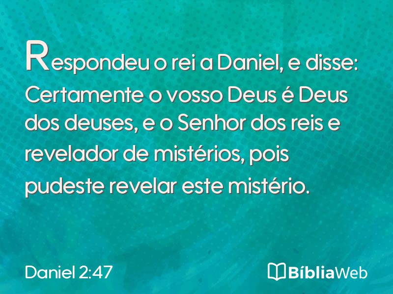 Daniel 2:47 em imagem para compartilhar
